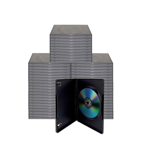 50 Black Single Disc Cases For CD/DVD Media Package Your DVD And CD Projects Like The Studios Do By Other World Computing