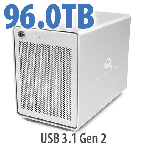 96.0TB OWC Mercury Elite Pro Quad RAID 5 FourDrive HDD External Storage Solution By Other World Computing