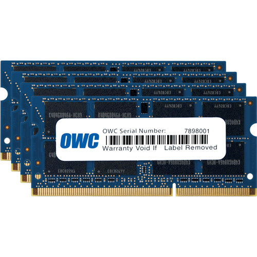 32.0GB (4 X 8GB) OWC PC8500 DDR3 1066MHz 204Pin SODIMM Memory Upgrade Kit For Mac By Other World Computing