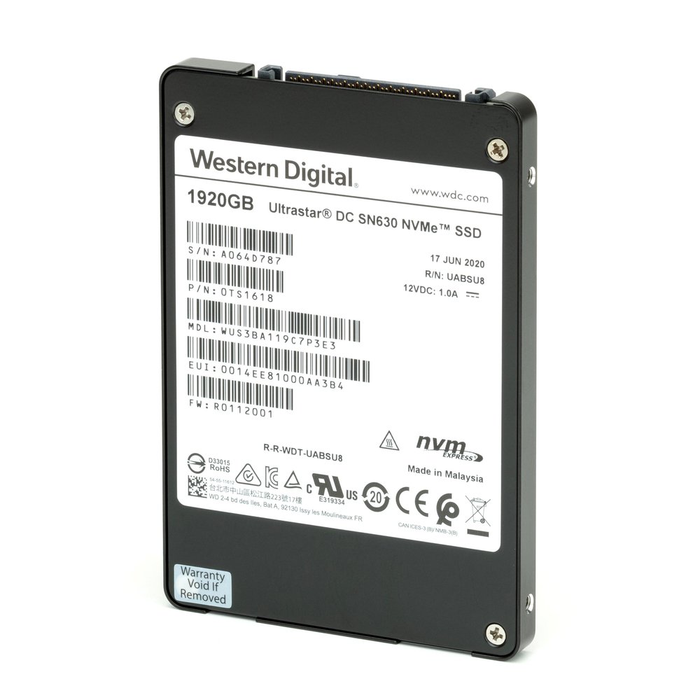 2.0TB Western Digital Ultrastar SN630 2.5inch NVMe U.2 Enterprise Class SolidState Drive For Apple/Mac Systems By Western Digital