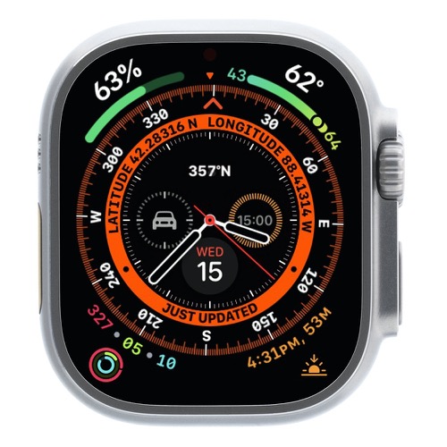 Apple Watch Ultra 2 USA/Global GPS + Cellular (Unlocked) 49mm Natural Titanium Case Used, by Apple